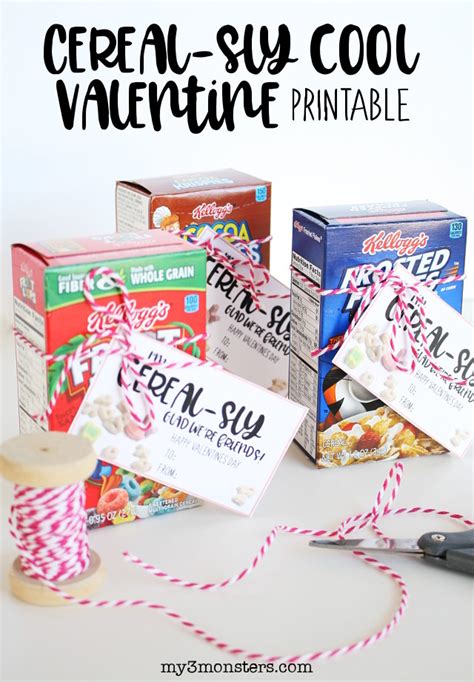Free Cereal Valentine Printable
